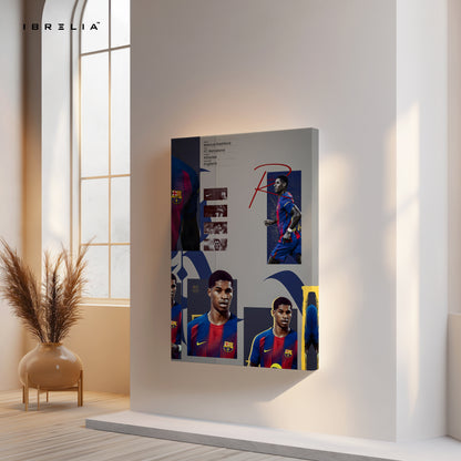 Marcus Rashford FC Barcelona Concept Art – 4K Ultra Wrap Frame Wall Art in Pakistan | IBRELIA™