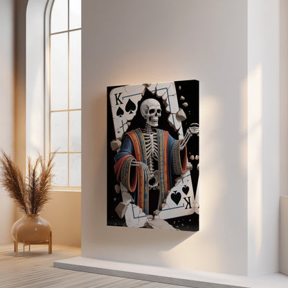 Skeleton King of Spades Art – 4K Ultra Wrap Frame Wall Art in Pakistan | IBRELIA™