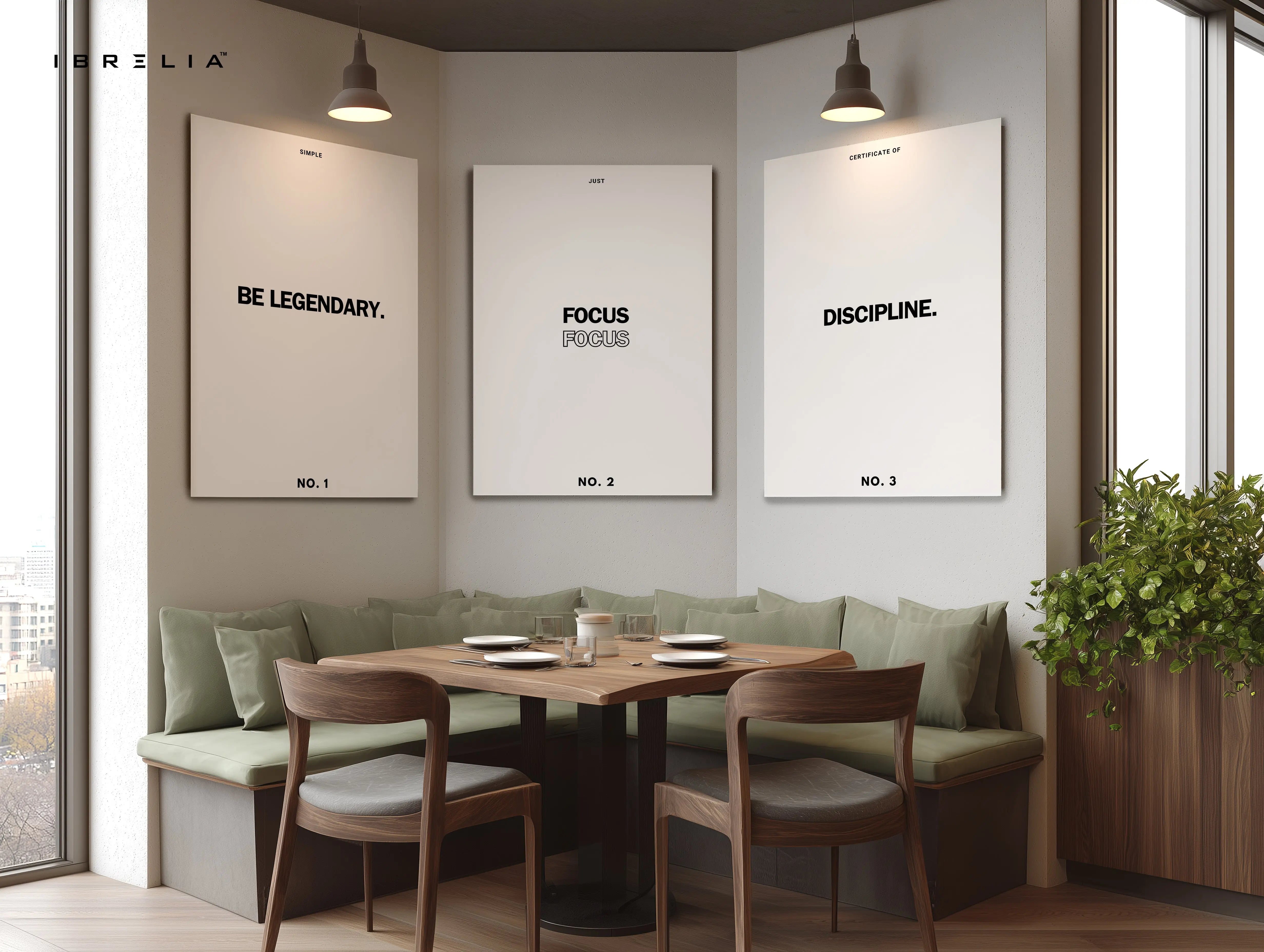 Legendary Focus Discipline 3 Panel Motivational 4K Ultra HD Wall Art in Pakistan | IBRELIA™ IBRELIA
