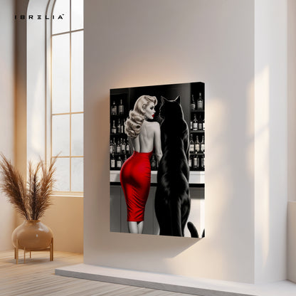 Crimson Elegance Noir Art – 4K Ultra Wrap Frame Wall Art in Pakistan | IBRELIA™