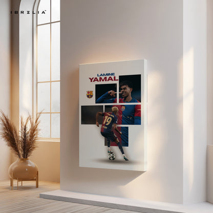 Lamine Yamal FC Barcelona Rising Star Art – 4K Ultra Wrap Frame Wall Art in Pakistan | IBRELIA™