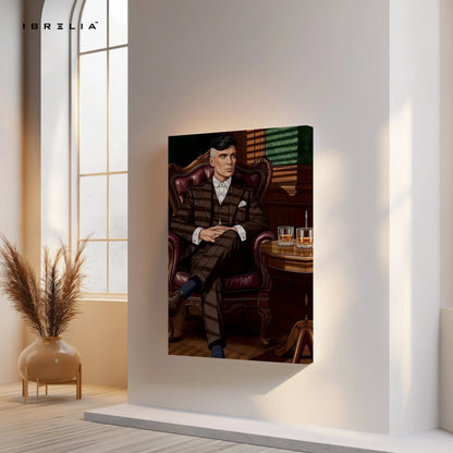 Thomas Shelby Peaky Blinders Wall Art – Luxury Mafia Portrait Canvas Frame | Vintage Gentleman Poster Pakistan | IBRELIA™ IBRELIA