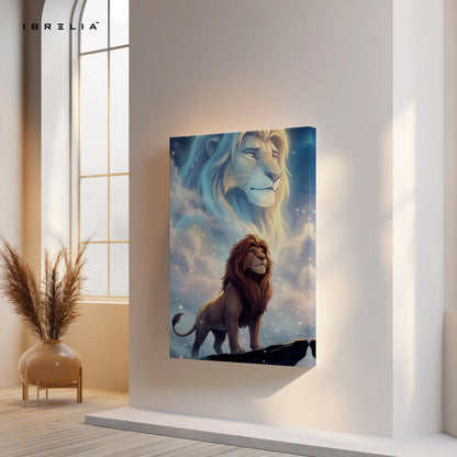 Majestic Lion Spirit Wall Art – King of Jungle Canvas Frame | Powerful Animal Decor Pakistan | IBRELIA™ IBRELIA
