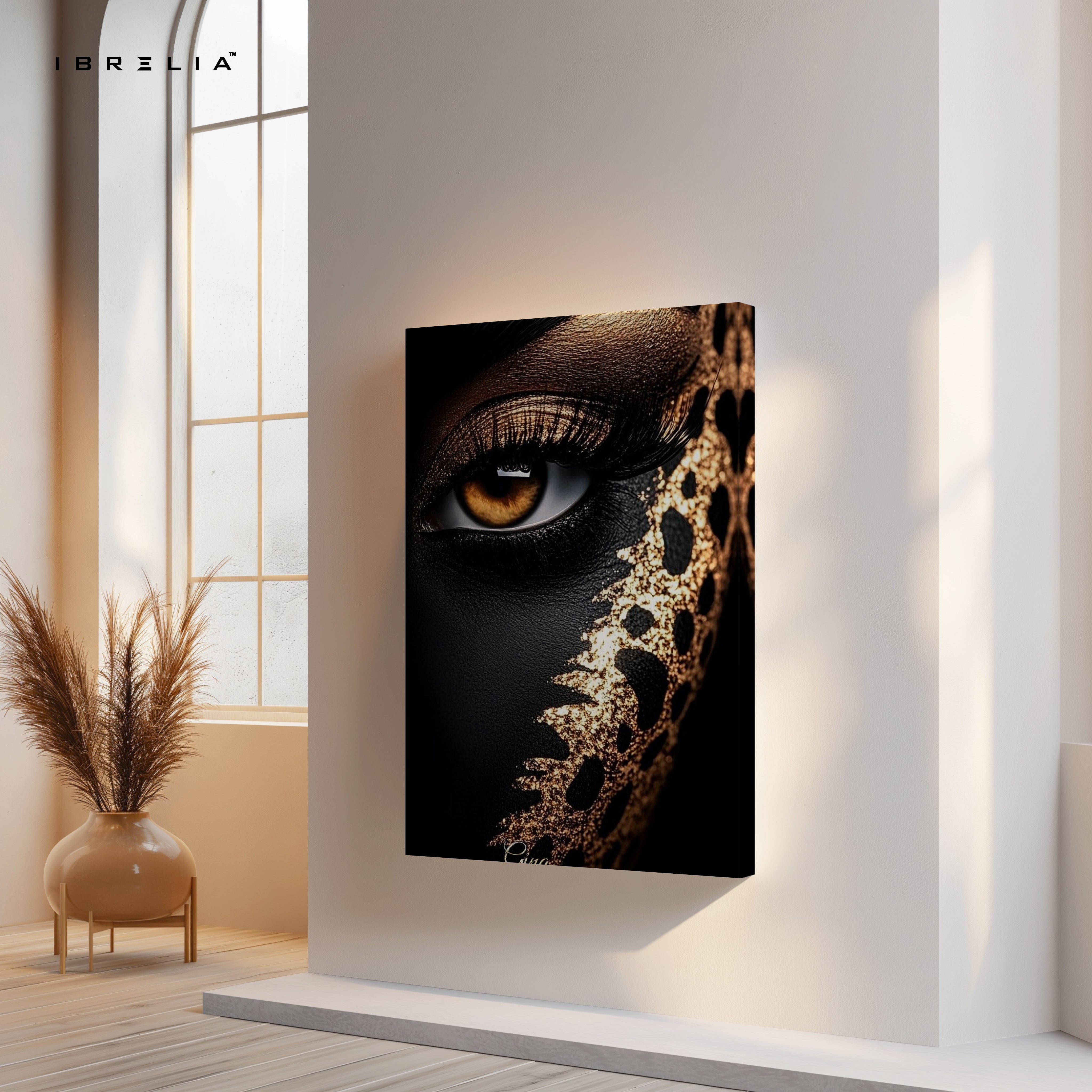 Leopard Gaze Luxury Portrait Art – 4K Ultra Wrap Frame Wall Art in Pakistan | IBRELIA™