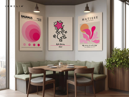 Bauhaus Pop Art 3 Panel 4K Ultra HD Wall Art in Pakistan | IBRELIA™ IBRELIA