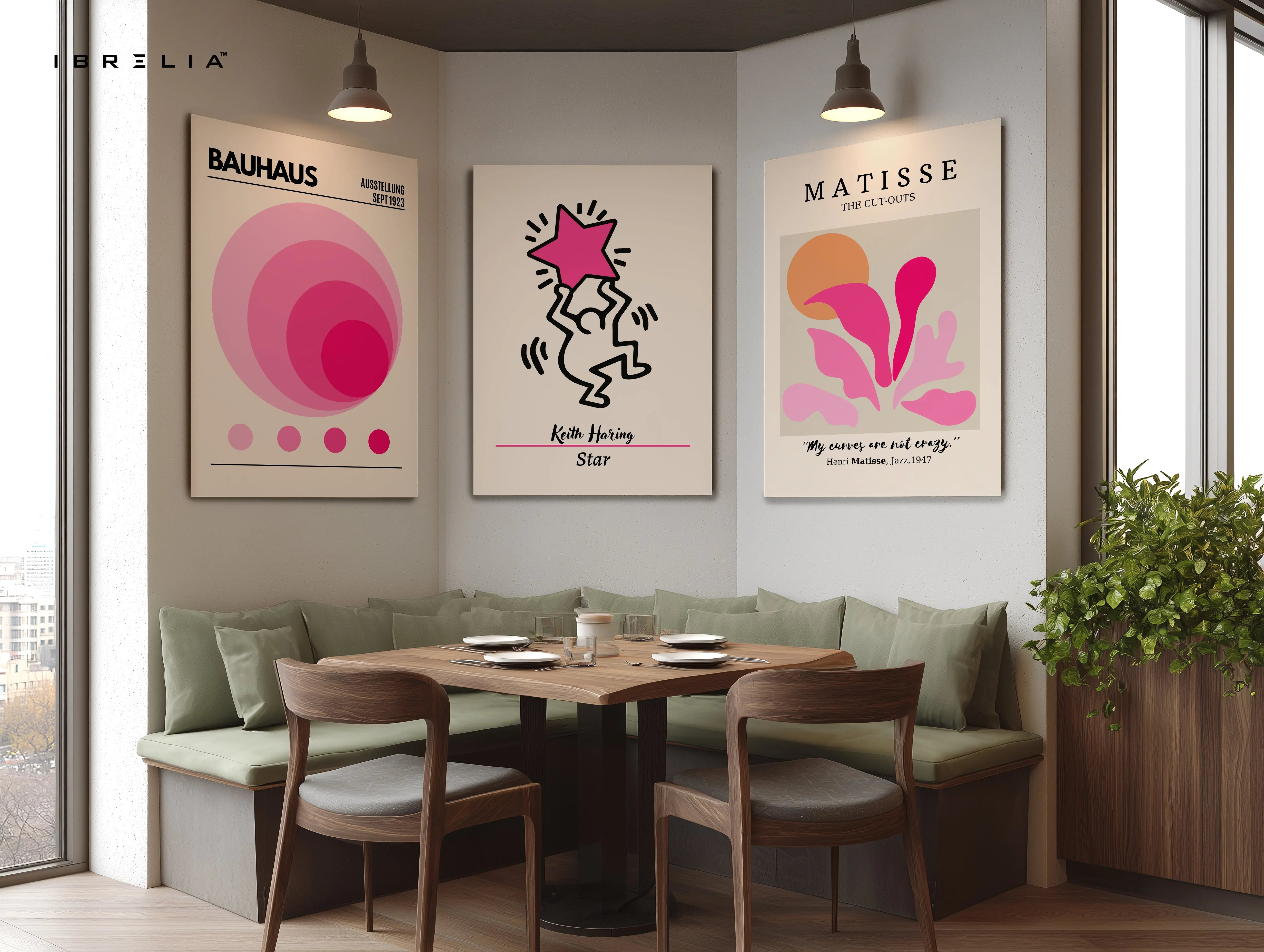 Bauhaus Pop Art 3 Panel 4K Ultra HD Wall Art in Pakistan | IBRELIA™ IBRELIA