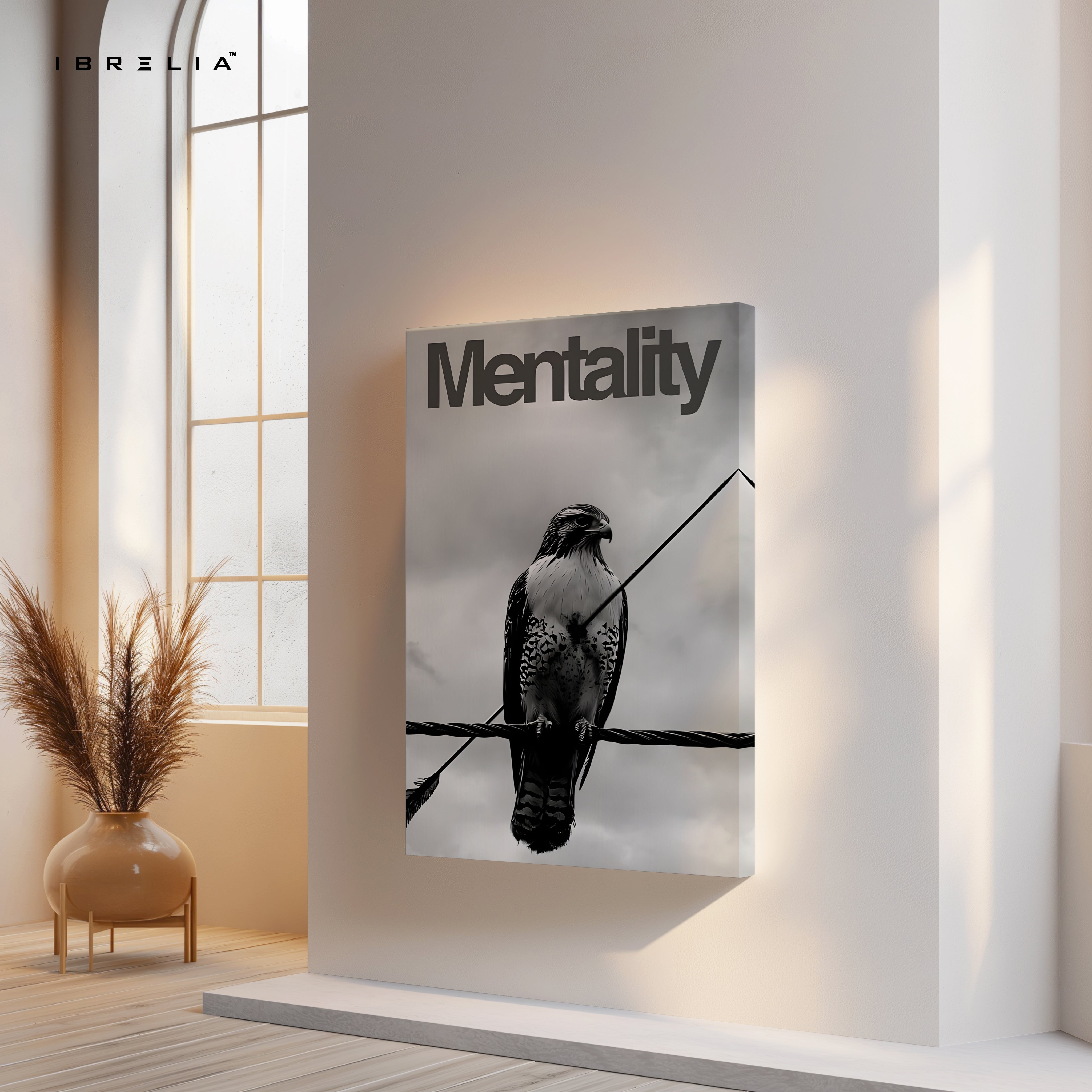 Mentality Hawk Minimal Art – 4K Ultra Wrap Frame Wall Art in Pakistan | IBRELIA™