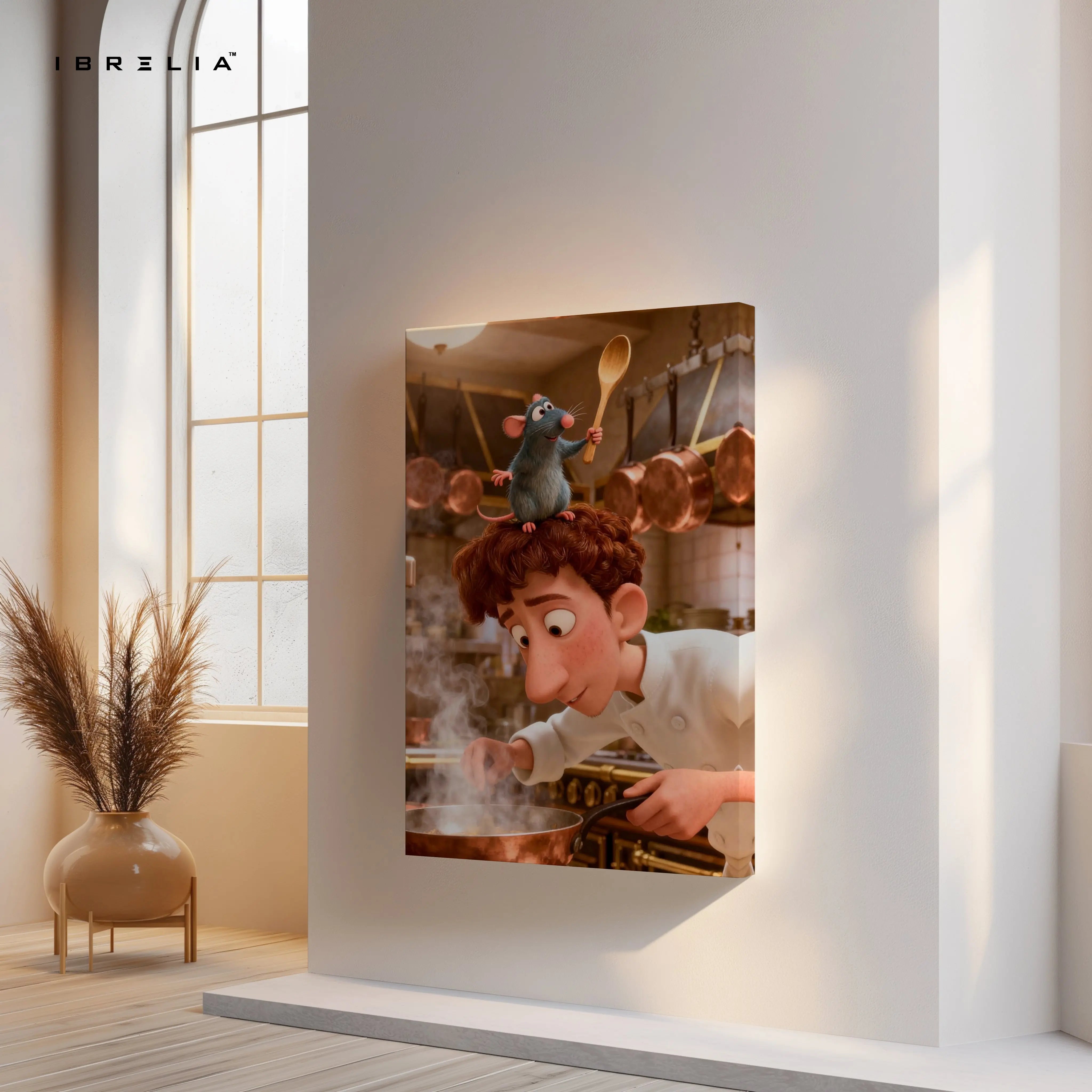 Ratatouille Chef Wall Art – Animated Movie Canvas Frame | Kitchen & Food Decor Pakistan | IBRELIA™ IBRELIA