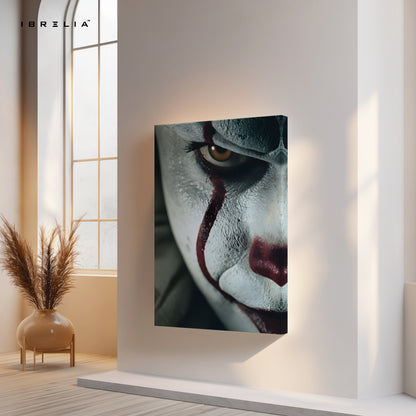 The Joker’s Gaze – Dark Psychological Horror 4K Ultra Wrap Frame Wall Art | IBRELIA™