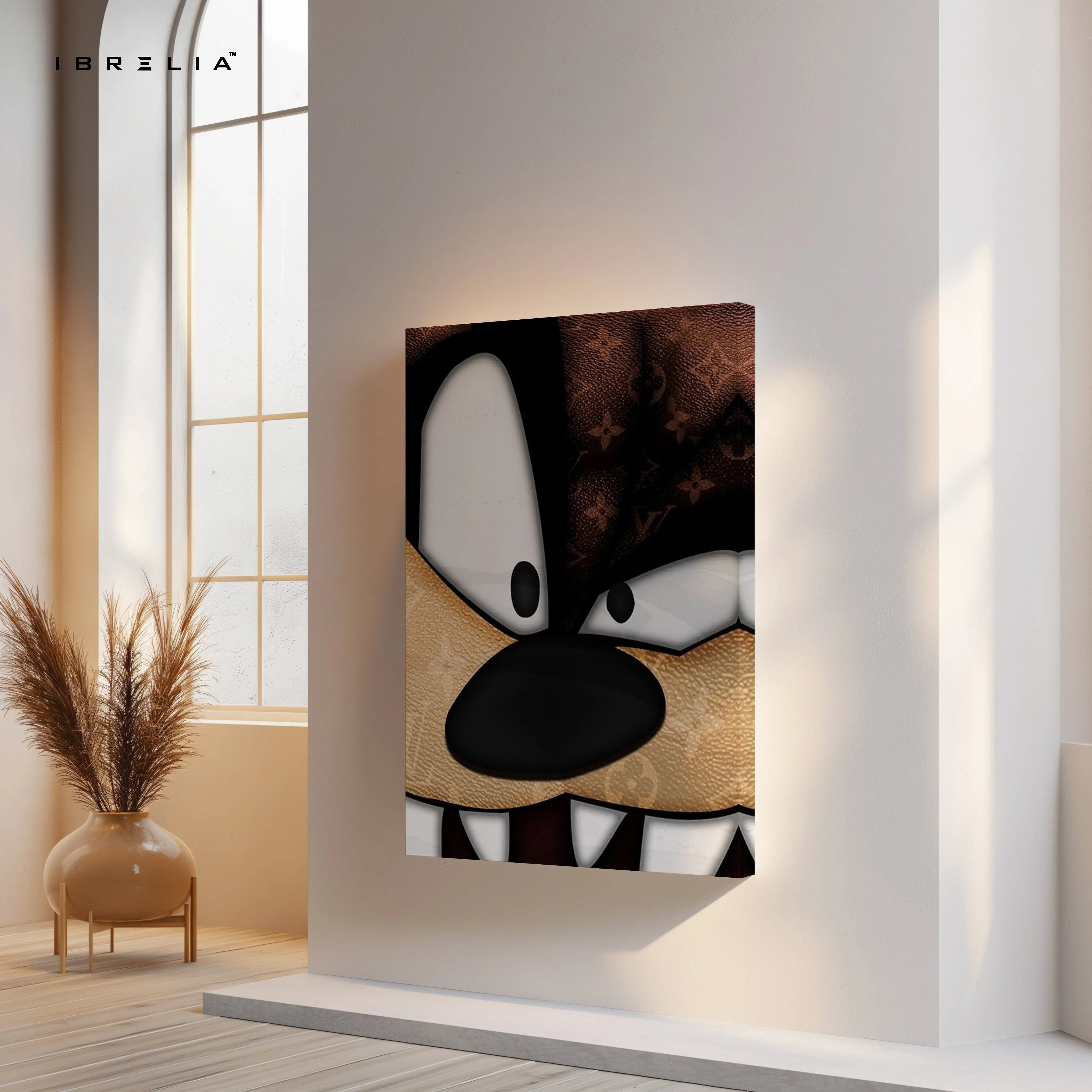 Louis Vuitton x Taz Wall Art – Premium Luxury Cartoon Canvas Frame | Designer Street Style Poster Pakistan | IBRELIA™ IBRELIA