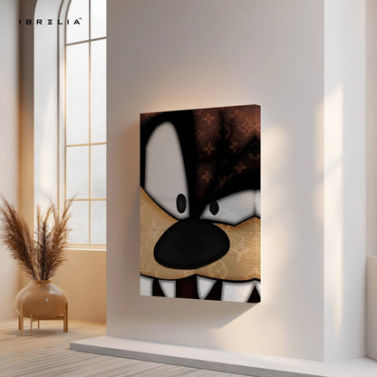 Louis Vuitton x Taz Wall Art – Premium Luxury Cartoon Canvas Frame | Designer Street Style Poster Pakistan | IBRELIA™ IBRELIA