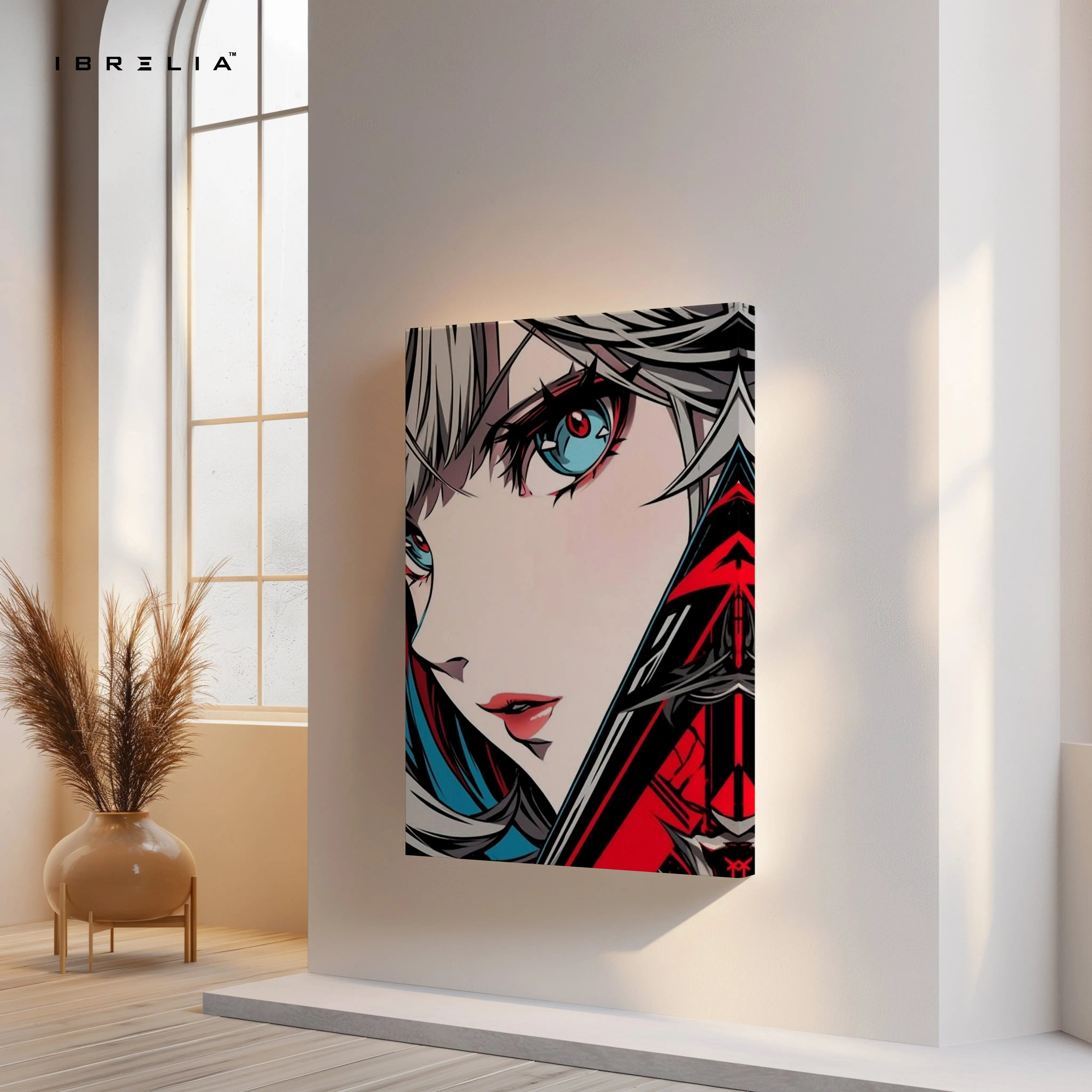 Anime Girl Portrait Wall Art – Aesthetic Anime Canvas Frame | Modern Anime Poster Pakistan | IBRELIA™ IBRELIA