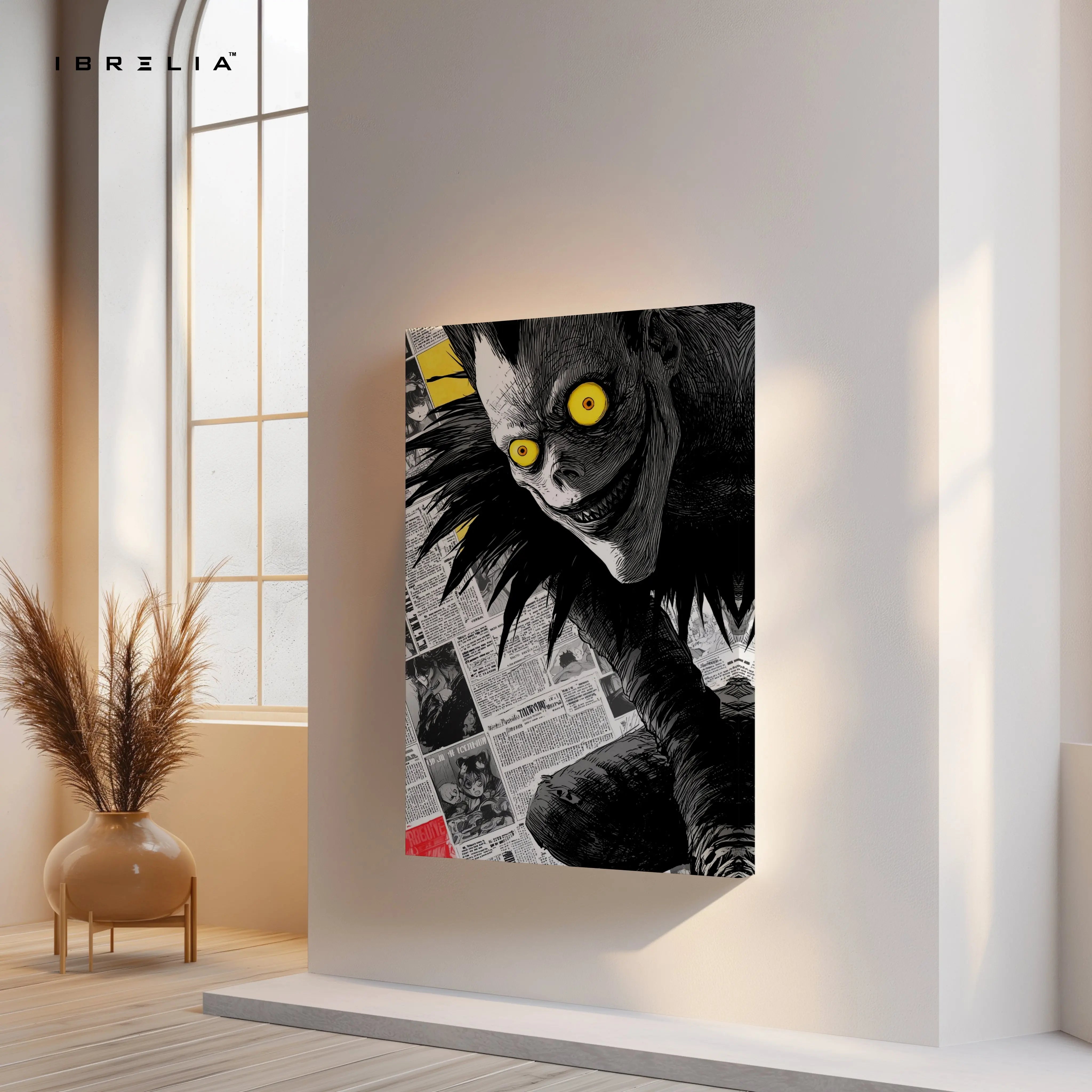 Ryuk Death Note Wall Art – Dark Anime Canvas Frame | Shinigami Poster Pakistan | IBRELIA™ IBRELIA