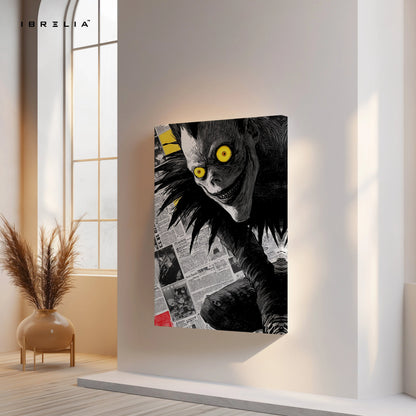 Ryuk Death Note Wall Art – Dark Anime Canvas Frame | Shinigami Poster Pakistan | IBRELIA™ IBRELIA