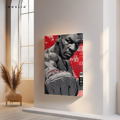 Mike Tyson Punch Wall Art – Boxing Power Canvas Frame | Fighter Street Style Poster Pakistan | IBRELIA™ IBRELIA