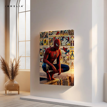 Spider-Man City Wall Art – Marvel Superhero Canvas Frame | Spider-Man Poster Pakistan | IBRELIA™ IBRELIA