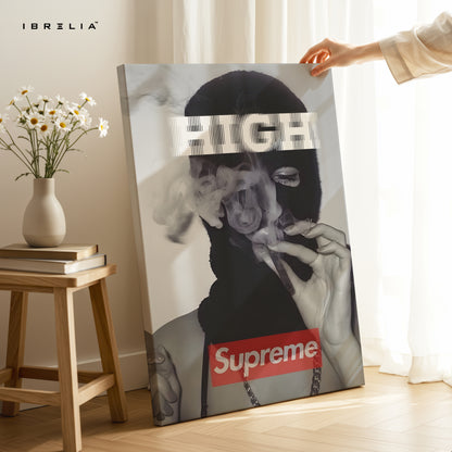 High Street Rebel Mask Art – 4K Ultra Wrap Frame Wall Art in Pakistan | IBRELIA™