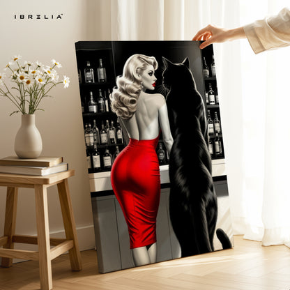 Crimson Elegance Noir Art – 4K Ultra Wrap Frame Wall Art in Pakistan | IBRELIA™