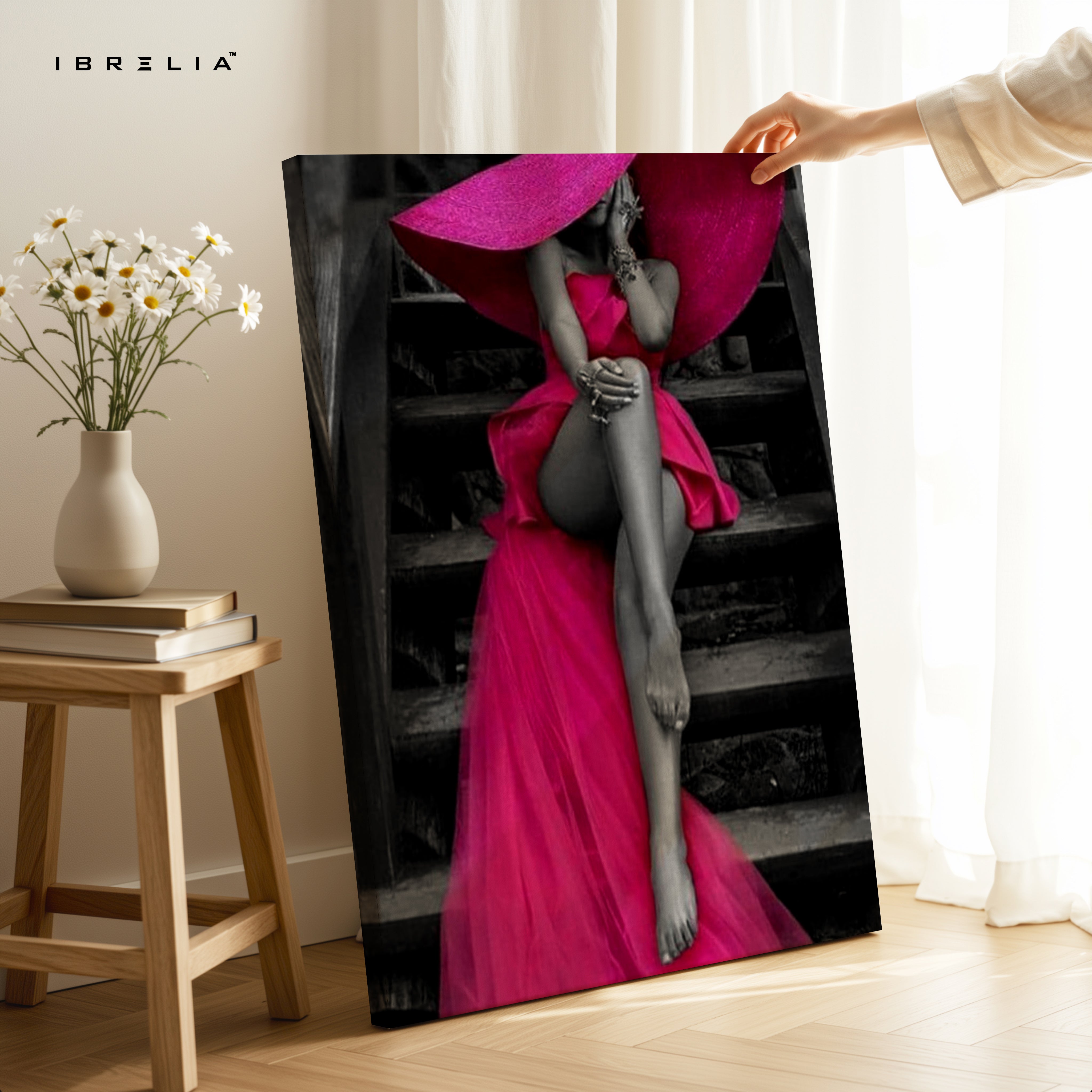 Fuchsia Elegance Couture Art – 4K Ultra Wrap Frame Wall Art in Pakistan | IBRELIA™