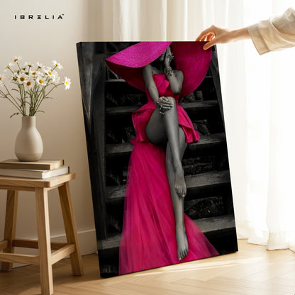 Fuchsia Elegance Couture Art – 4K Ultra Wrap Frame Wall Art in Pakistan | IBRELIA™