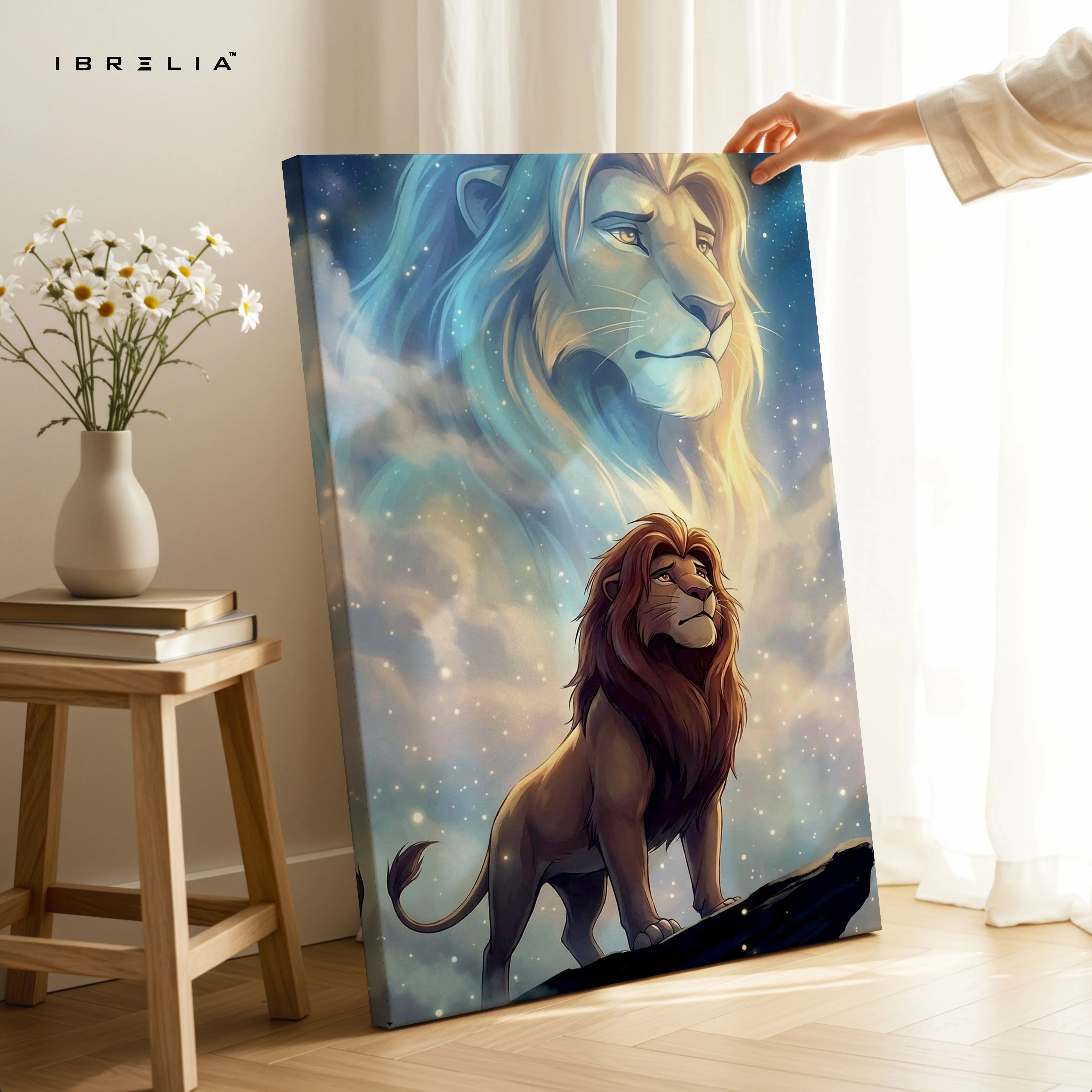 Majestic Lion Spirit Wall Art – King of Jungle Canvas Frame | Powerful Animal Decor Pakistan | IBRELIA™ IBRELIA