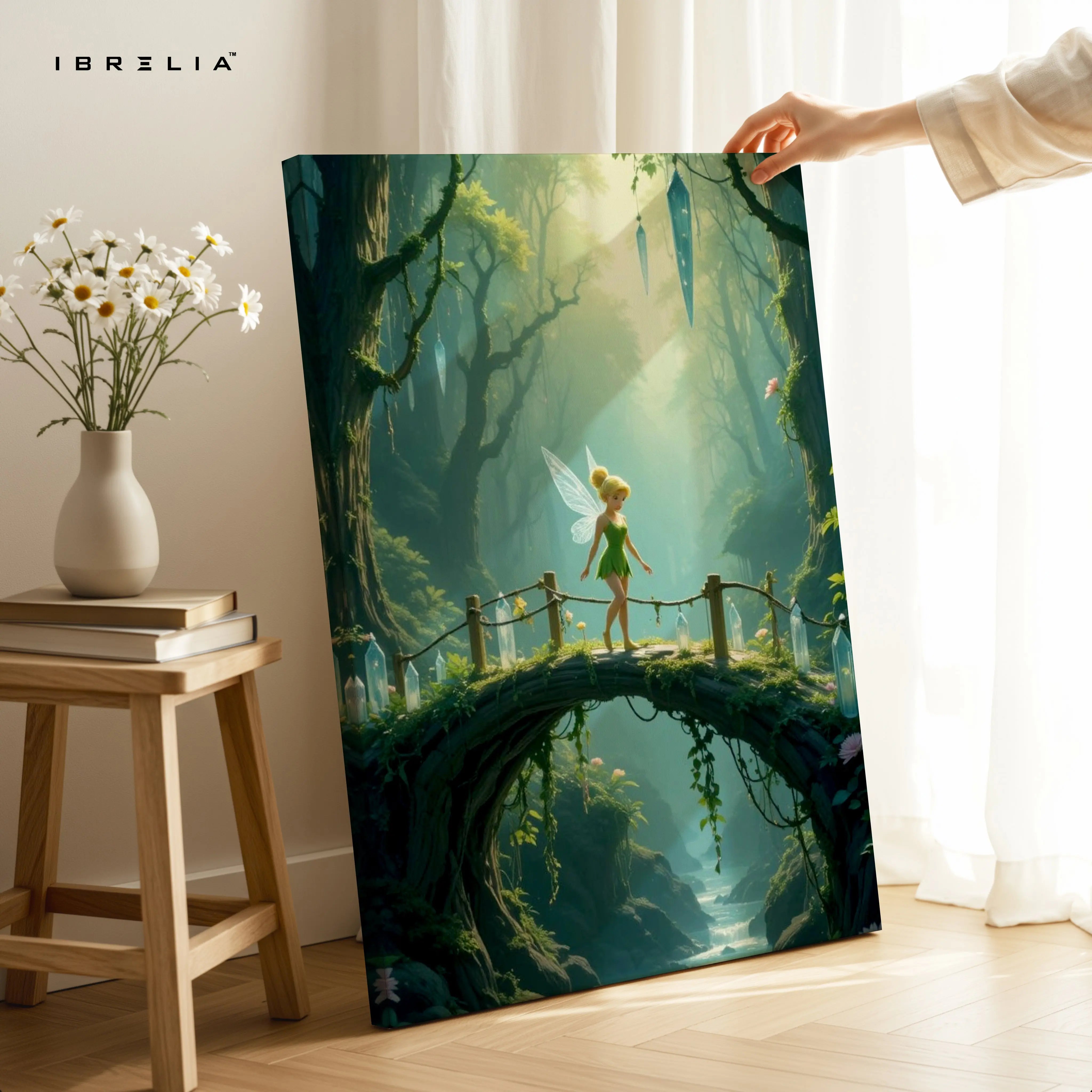 Enchanted Forest Fairy Wall Art – Magical Nature Fantasy Canvas Frame | Dreamy Aesthetic Decor Pakistan | IBRELIA™ IBRELIA