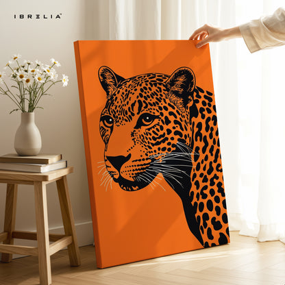 Majestic Leopard Minimal Art – 4K Ultra Wrap Frame Wall Art in Pakistan | IBRELIA™