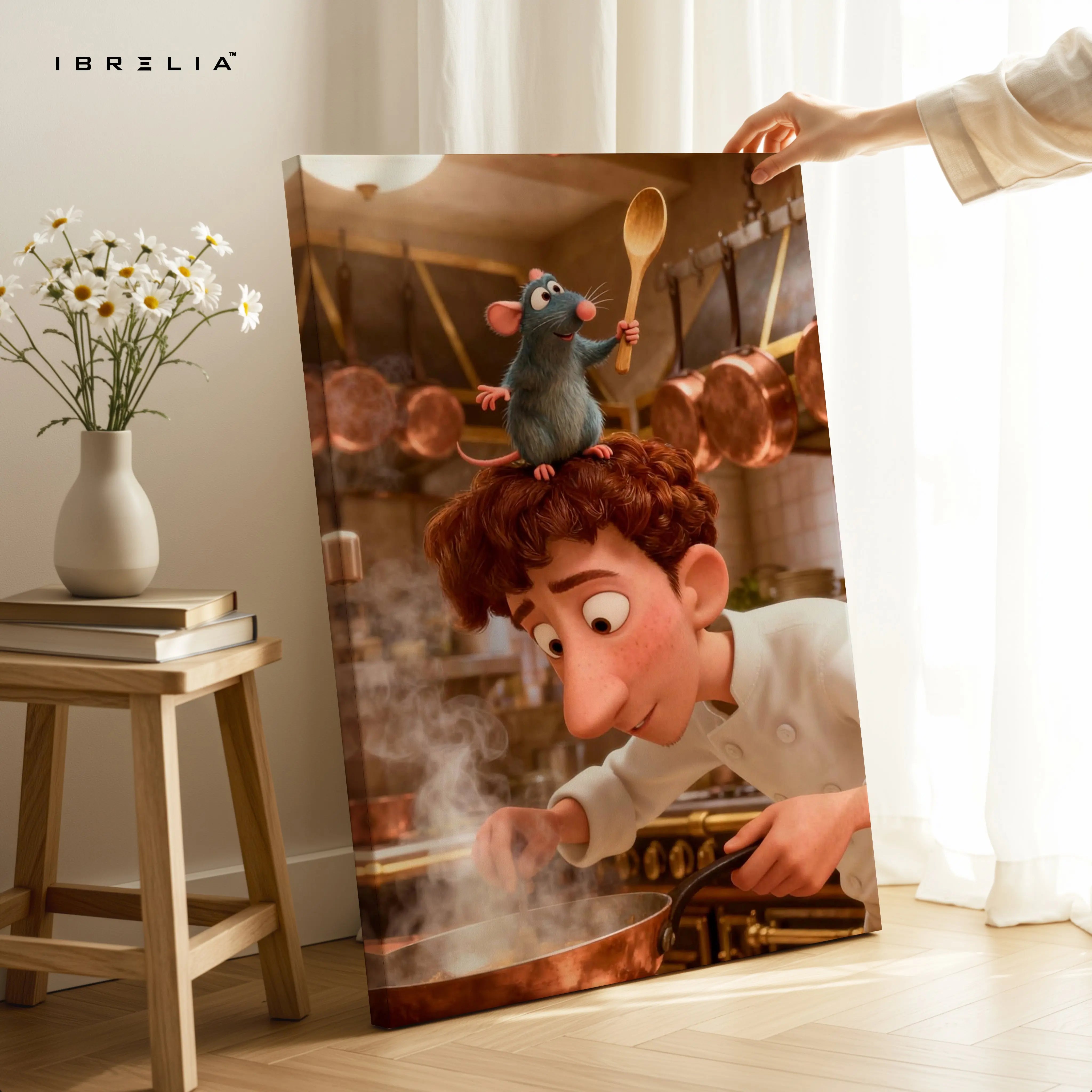 Ratatouille Chef Wall Art – Animated Movie Canvas Frame | Kitchen & Food Decor Pakistan | IBRELIA™ IBRELIA