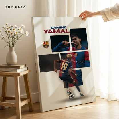 Lamine Yamal FC Barcelona Rising Star Art – 4K Ultra Wrap Frame Wall Art in Pakistan | IBRELIA™