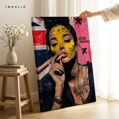 Good Manner Street Girl Art – 4K Ultra Wrap Frame Wall Art in Pakistan | IBRELIA™