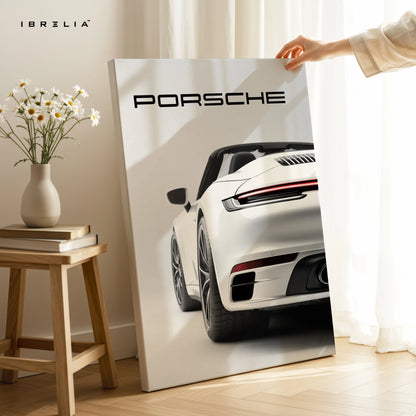 Porsche 911 Minimal Luxury Wall Art – Modern Sports Car Poster | 4K Ultra Wrap Frame Wall Art in Pakistan | IBRELIA™ IBRELIA