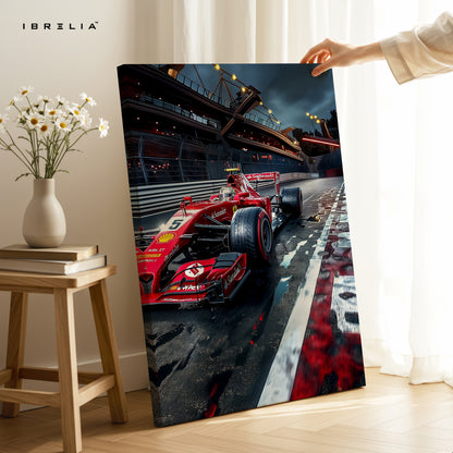 Formula 1 Night Race Speed Art – High-Adrenaline Motorsport Wall Art | 4K Ultra Wrap Frame Wall Art in Pakistan | IBRELIA™