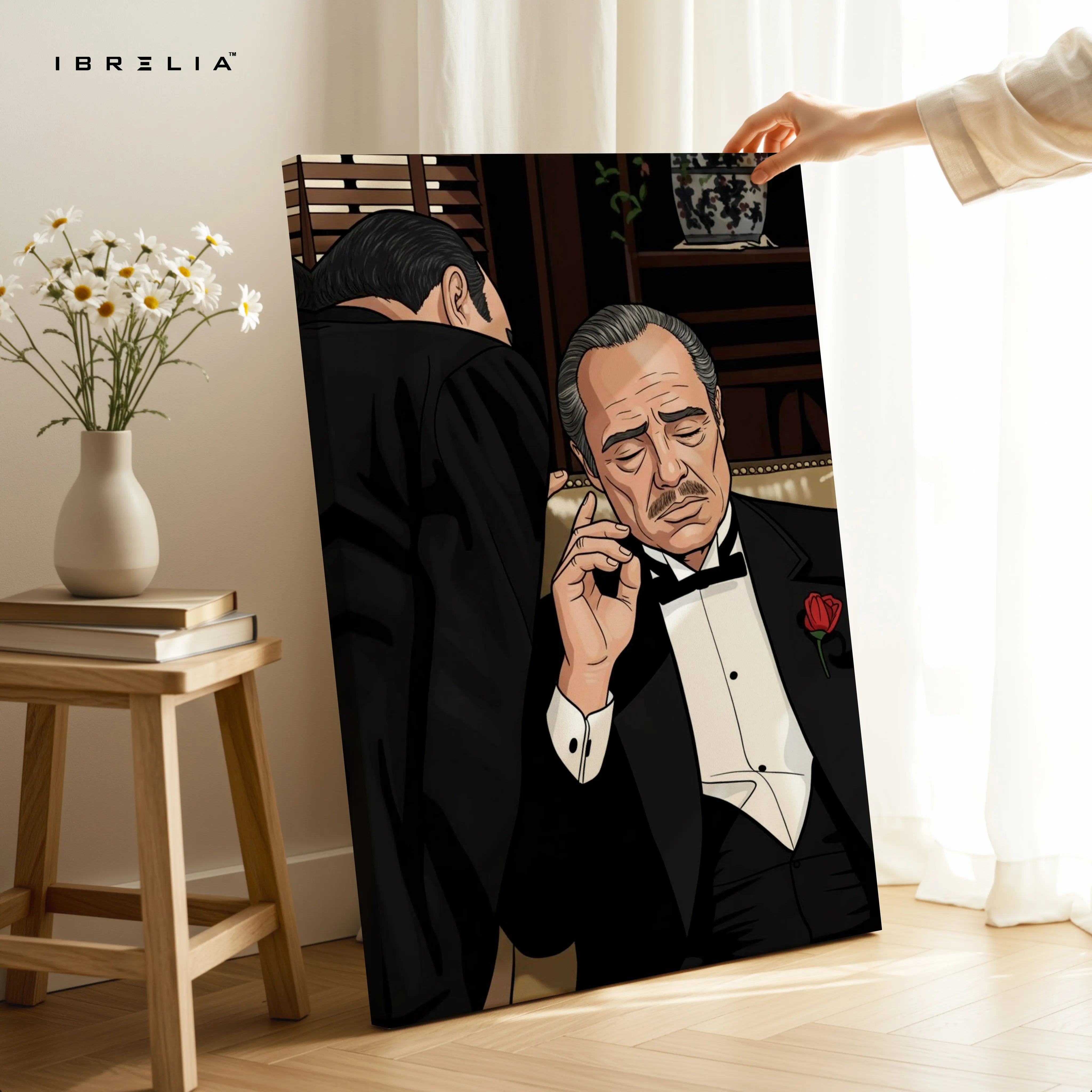 Mafia Boss Whisper Wall Art – Power Legacy Canvas Frame | Classic Crime Scene Decor Pakistan | IBRELIA™ IBRELIA