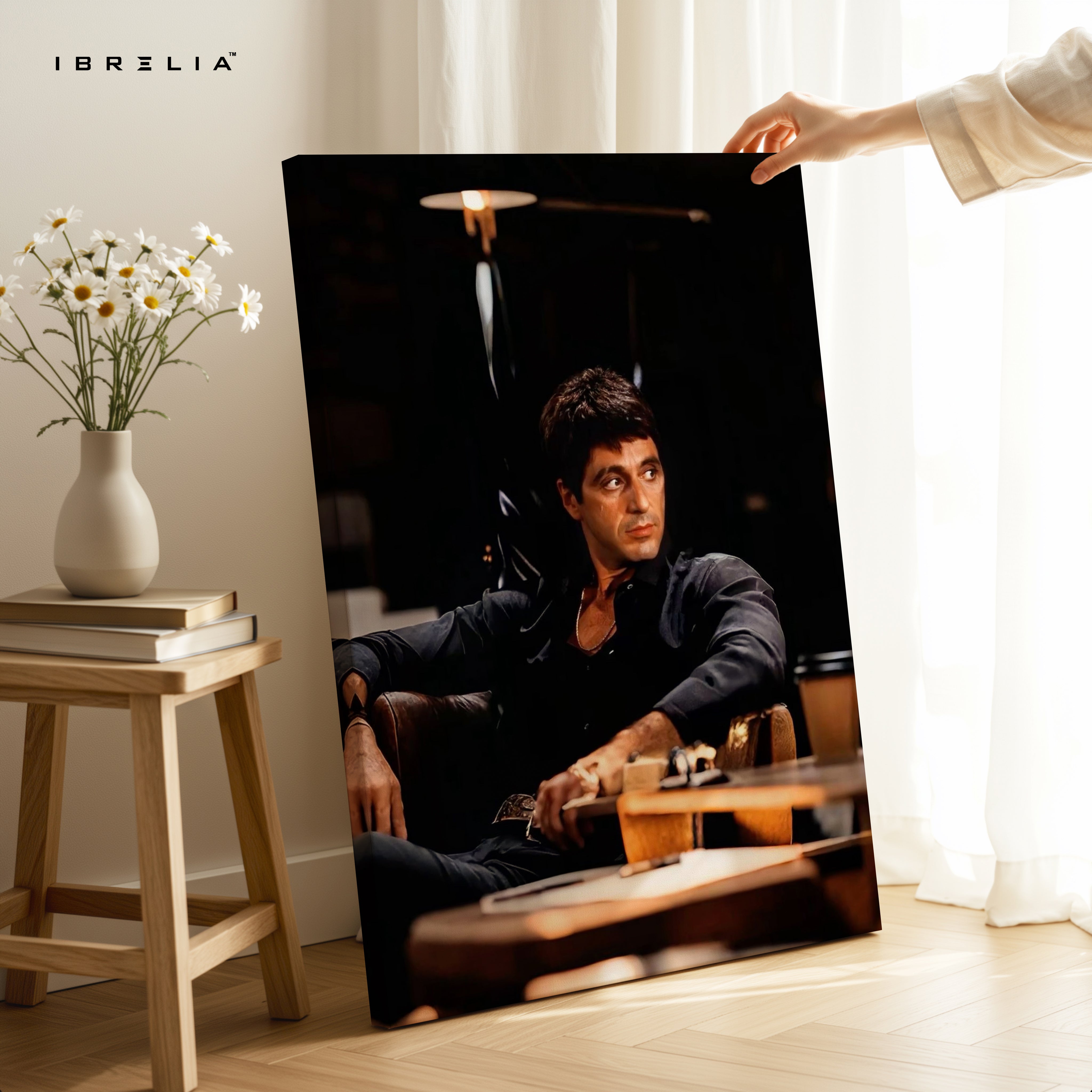 Scarface Tony Montana Power Portrait – 4K Ultra Wrap Frame Wall Art in Pakistan | IBRELIA™