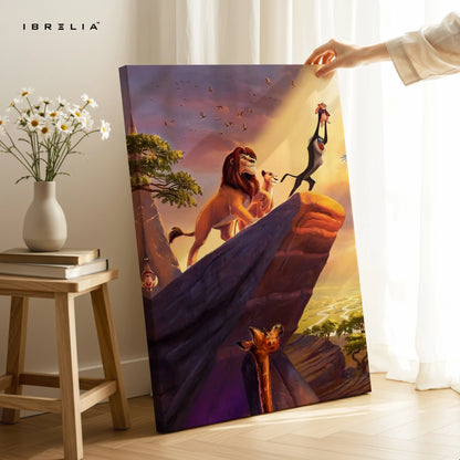 Lion King Pride Rock Wall Art – Iconic Jungle Scene Canvas Frame | Animated Movie Decor Pakistan | IBRELIA™ IBRELIA