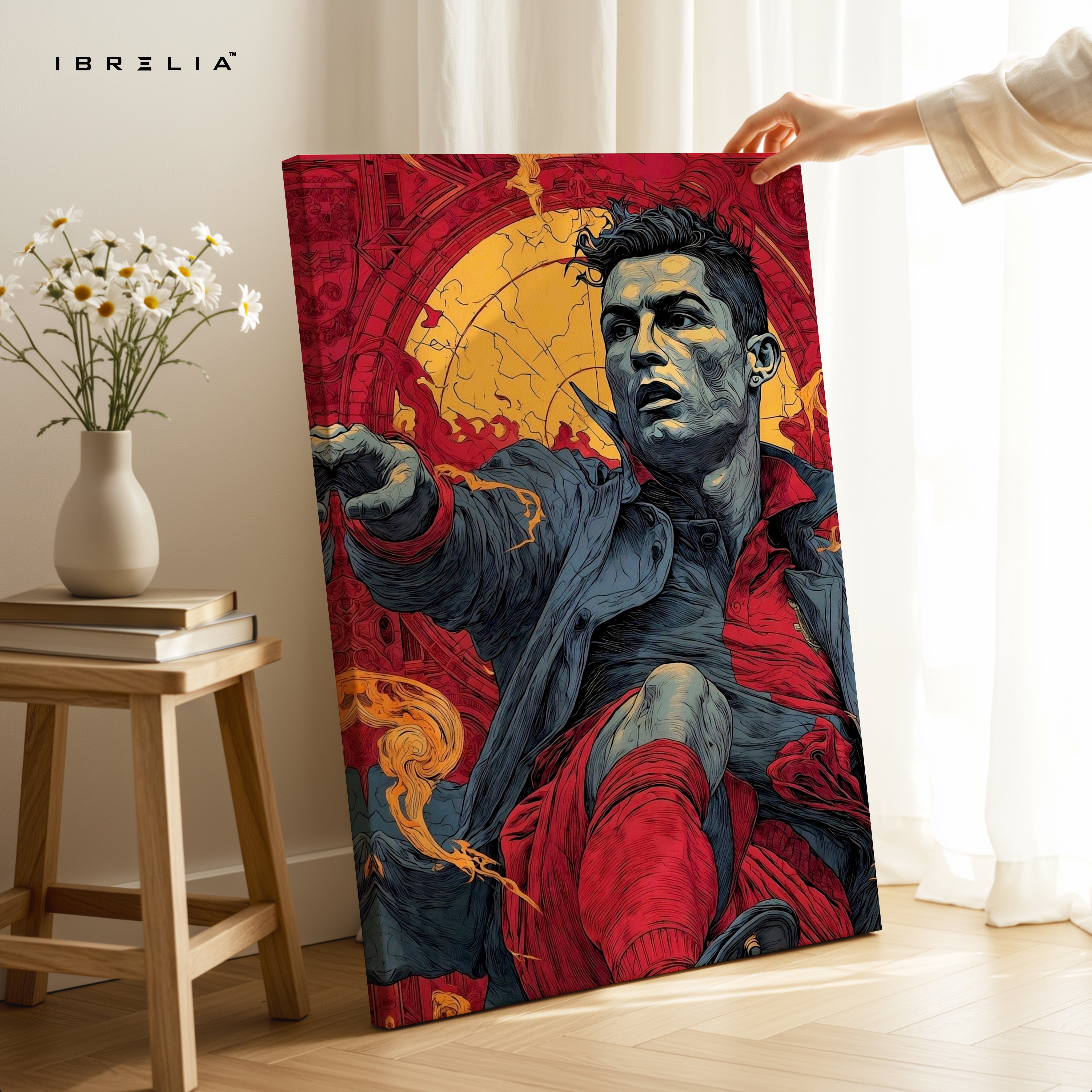 Cristiano Ronaldo Legendary Strike Pop Art – 4K Ultra Wrap Frame Wall Art in Pakistan | IBRELIA™