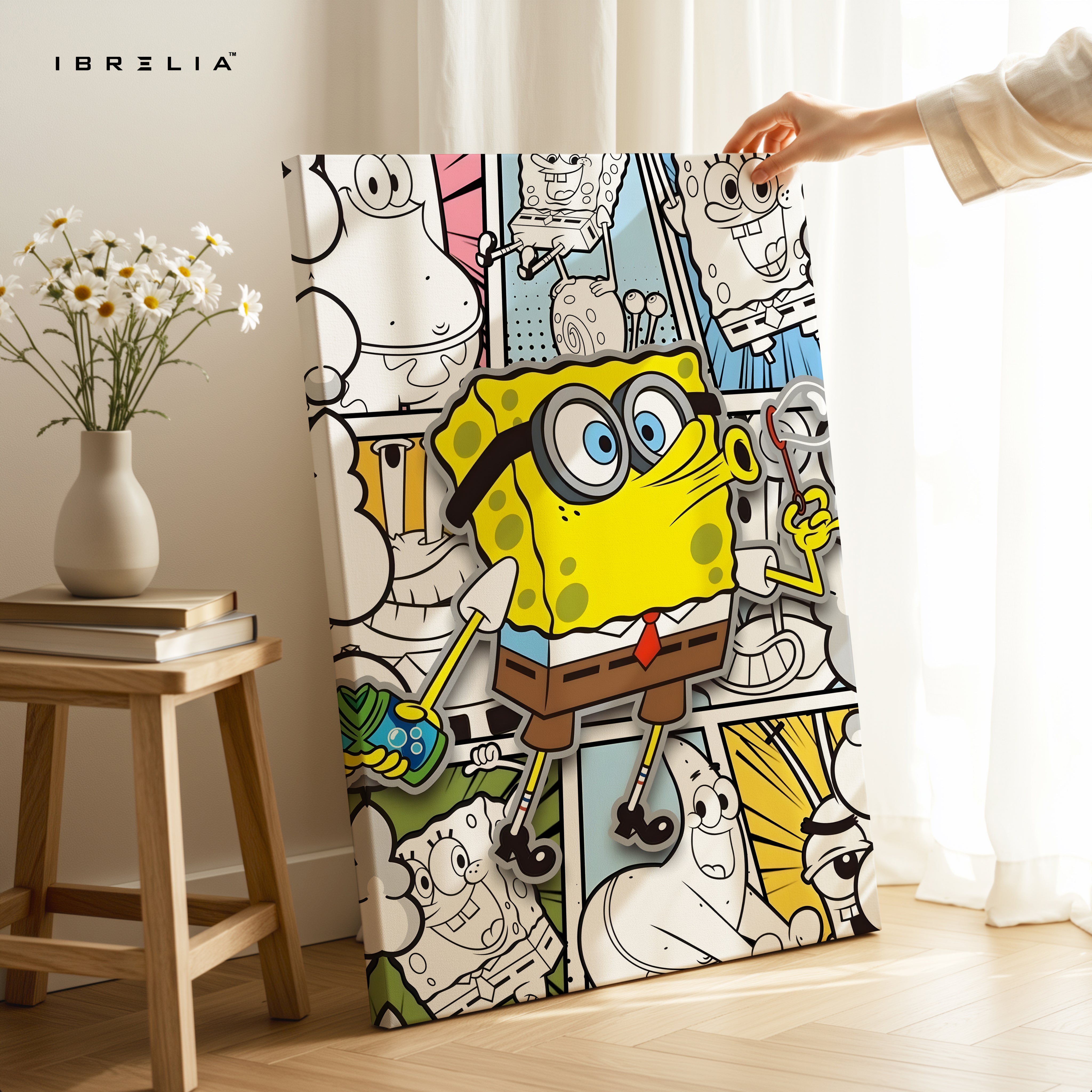 Sponge Pop Art Collage – 4K Ultra Wrap Frame Wall Art in Pakistan | IBRELIA™