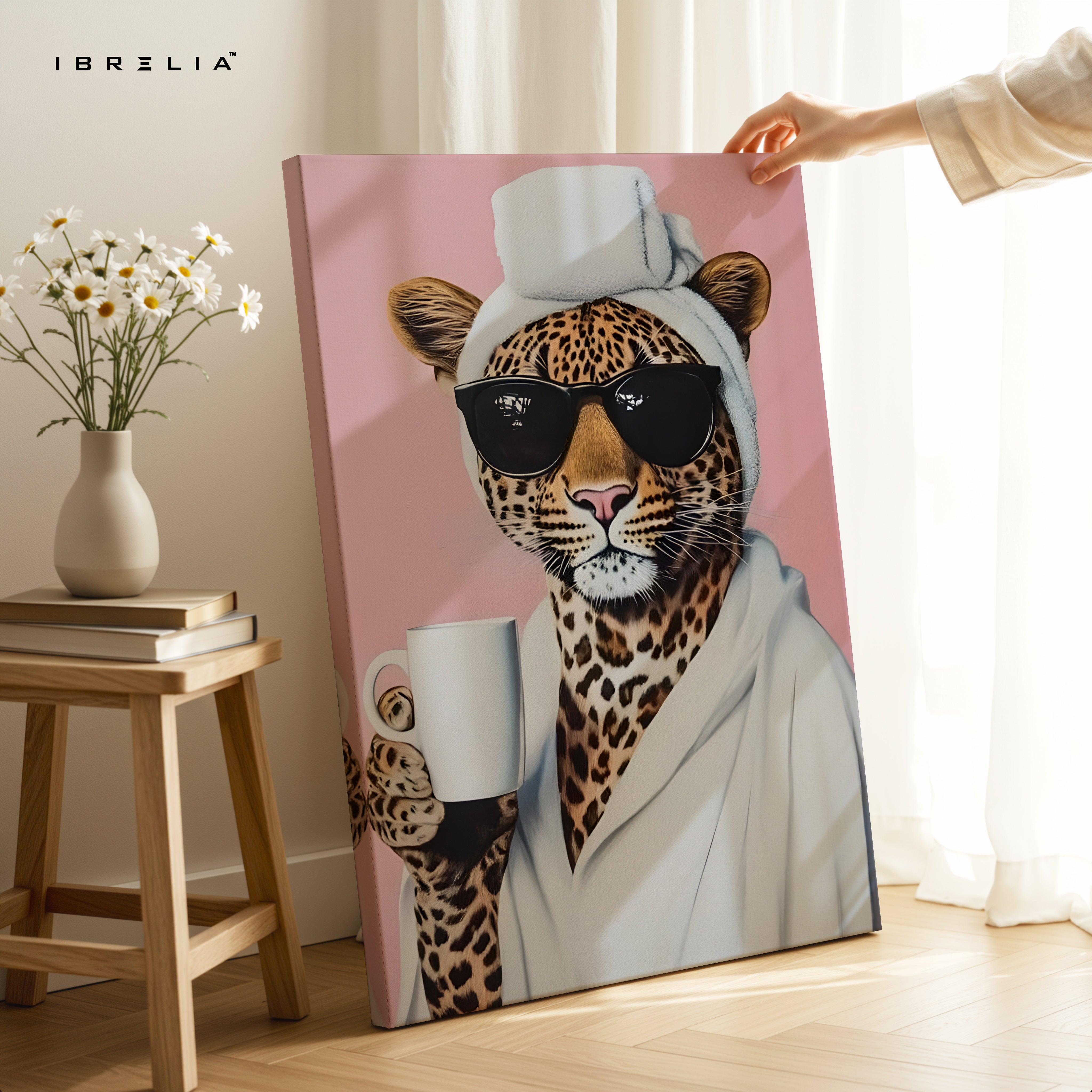 Morning Chic Leopard Art – 4K Ultra Wrap Frame Wall Art in Pakistan | IBRELIA™