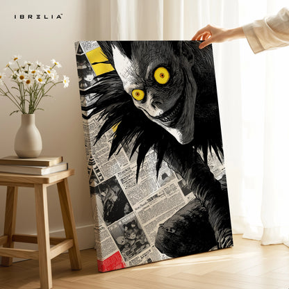 Ryuk Death Note Wall Art – Dark Anime Canvas Frame | Shinigami Poster Pakistan | IBRELIA™ IBRELIA