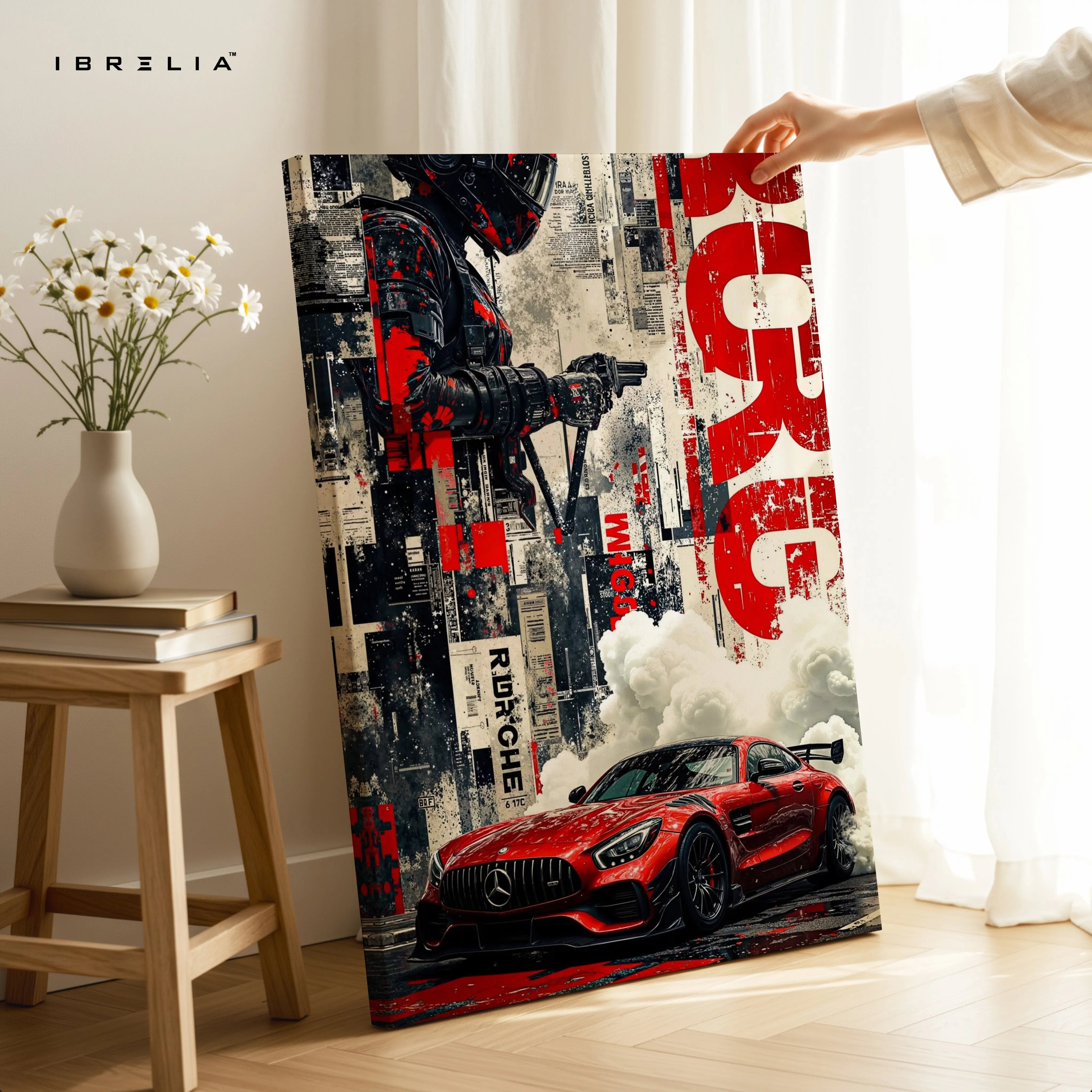 Mercedes AMG Rogue Driver Wall Art – Street Racing Canvas Frame Pakistan | Urban Performance Poster | IBRELIA™ IBRELIA