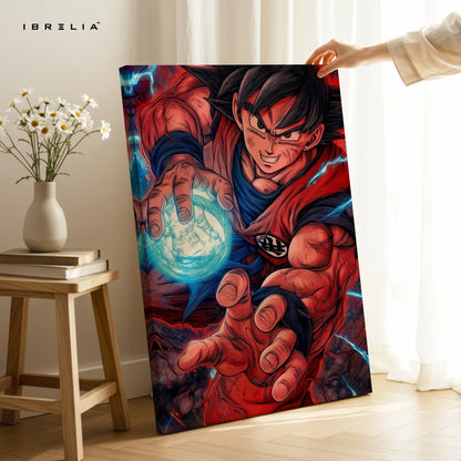 Goku Kamehameha Wall Art – Dragon Ball Anime Canvas Frame | Goku Power Poster Pakistan | IBRELIA™ IBRELIA