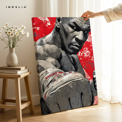 Mike Tyson Punch Wall Art – Boxing Power Canvas Frame | Fighter Street Style Poster Pakistan | IBRELIA™ IBRELIA