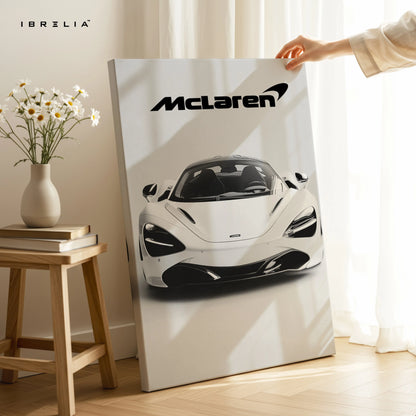 McLaren Minimal Front View Wall Art – Luxury Supercar Poster | 4K Ultra Wrap Frame Wall Art in Pakistan | IBRELIA™ IBRELIA