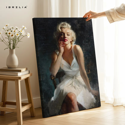 Vintage Glam Icon Art – Classic Hollywood Woman Portrait Wall Art | 4K Ultra Wrap Frame Wall Art in Pakistan | IBRELIA™ IBRELIA