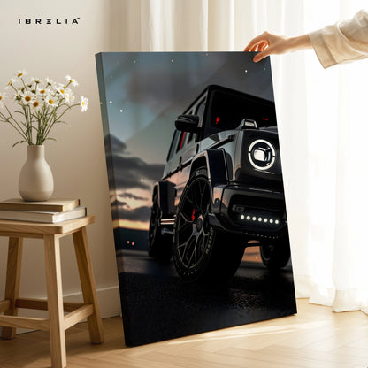 Mercedes G Wagon Night Drive Wall Art – Luxury SUV Aesthetic Canvas Frame | G-Class Poster Pakistan | IBRELIA™ IBRELIA