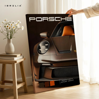 Porsche GT3 Elegance Art – Luxury Supercar Front Detail Wall Art | 4K Ultra Wrap Frame Wall Art in Pakistan | IBRELIA™ IBRELIA