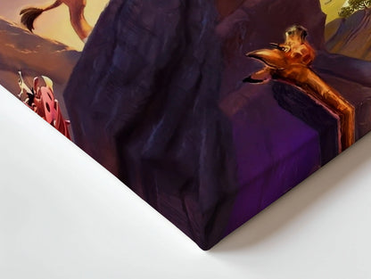 Lion King Pride Rock Wall Art – Iconic Jungle Scene Canvas Frame | Animated Movie Decor Pakistan | IBRELIA™ IBRELIA