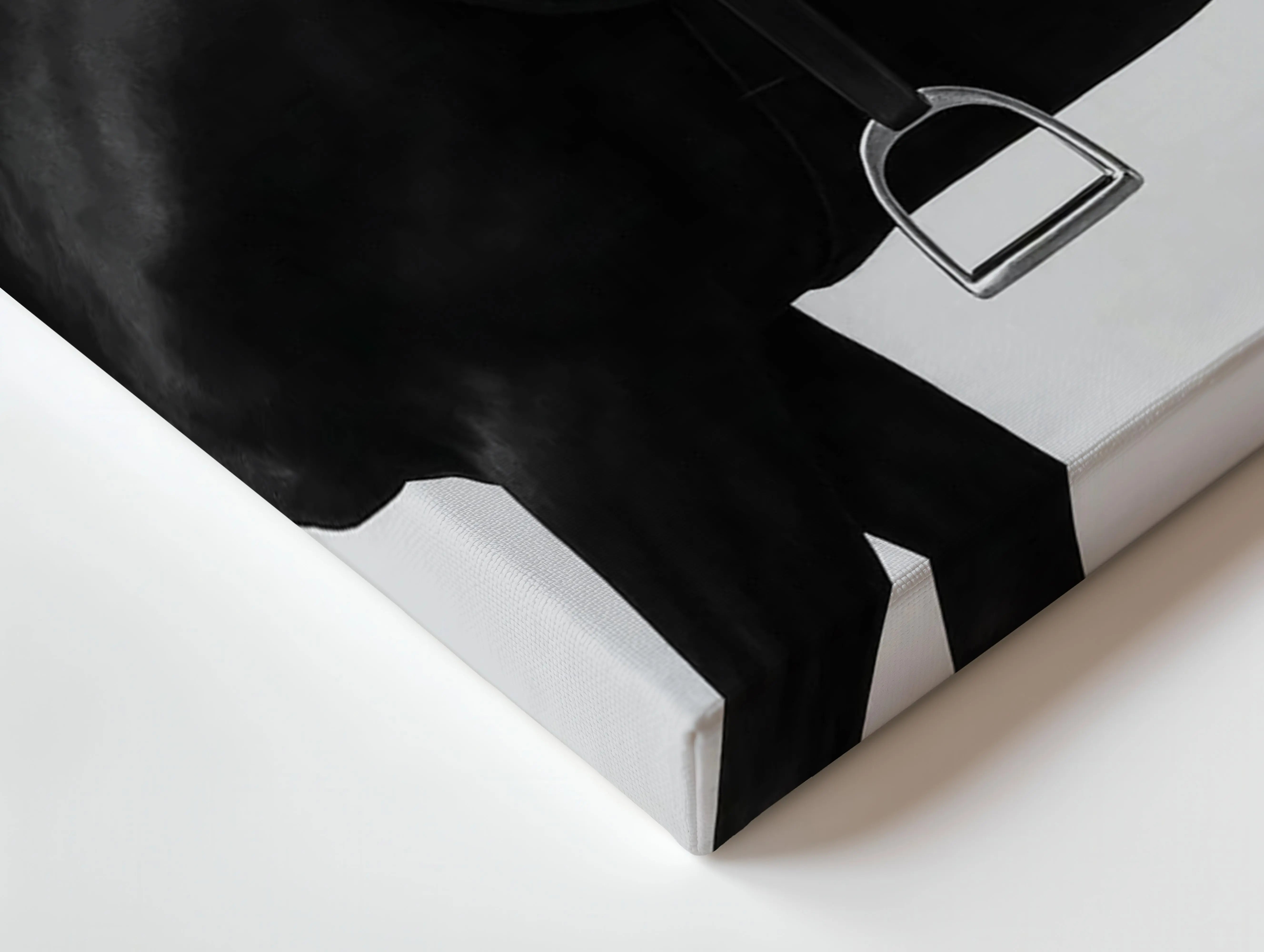 Equestrian Saddle Minimal Art – Luxury Horse Detail Modern Wall Art | 4K Ultra Wrap Frame Wall Art in Pakistan | IBRELIA™ IBRELIA