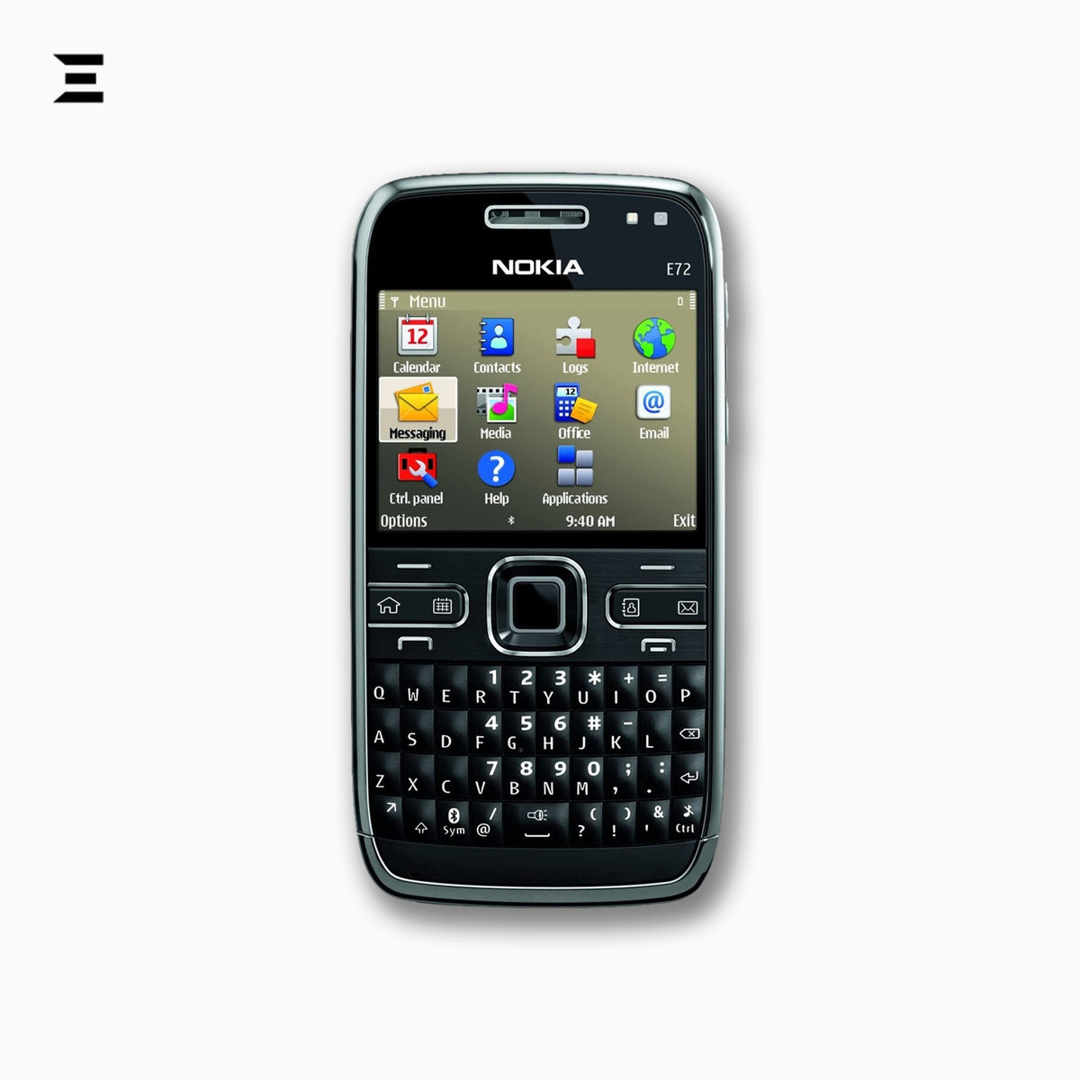 Nokia E72 Silver & Black | Pre-Owned | Original Nokia Symbian QWERTY Smartphone | Phone Only – No Accessories Included