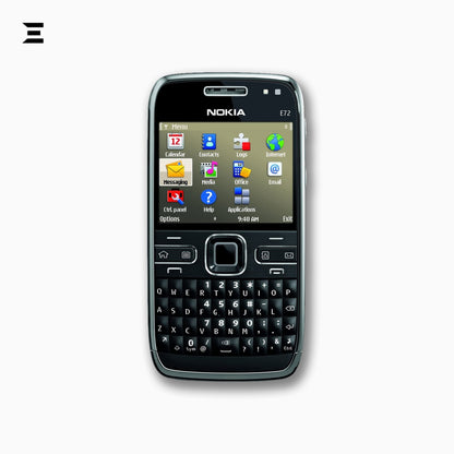 Nokia E72 Silver & Black | Pre-Owned | Original Nokia Symbian QWERTY Smartphone | Phone Only – With Charger
